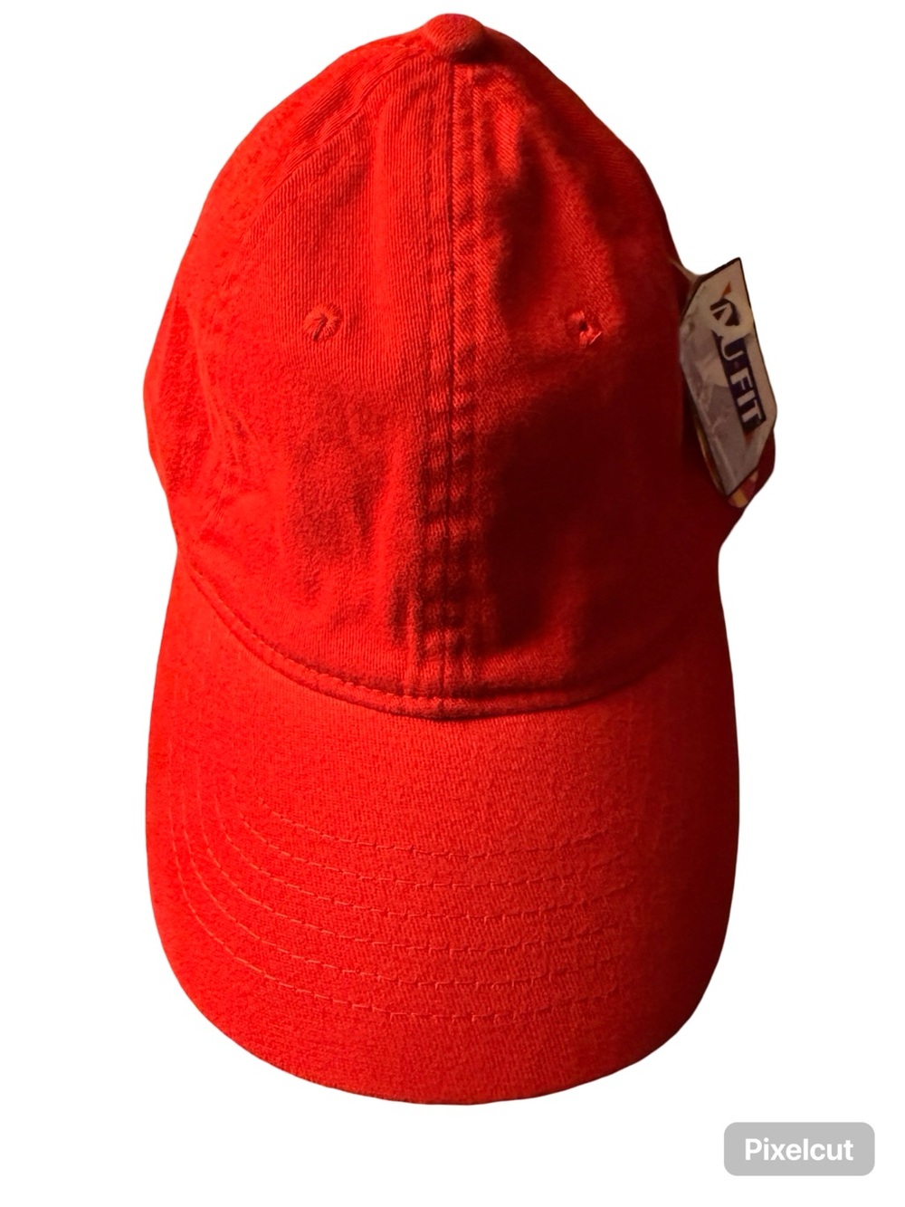 Red Baseball Cap Blank Hat Adult S/M Soft Top Cotton Fitted NWT